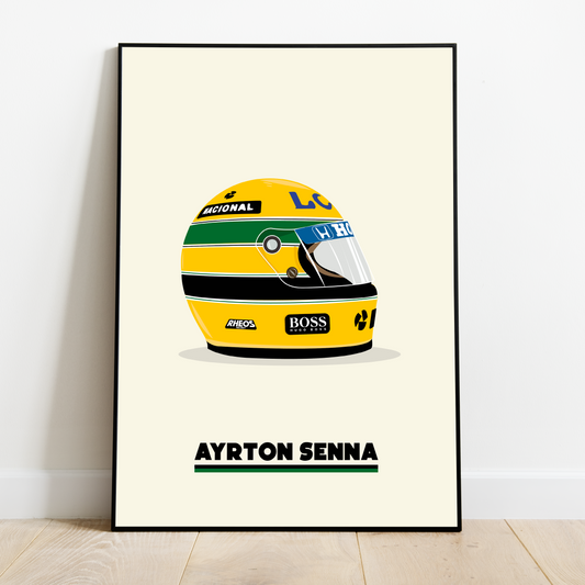 Affiche minimaliste Ayrton Senna