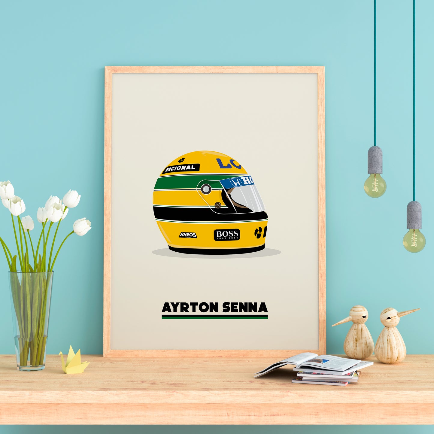 Affiche minimaliste Ayrton Senna