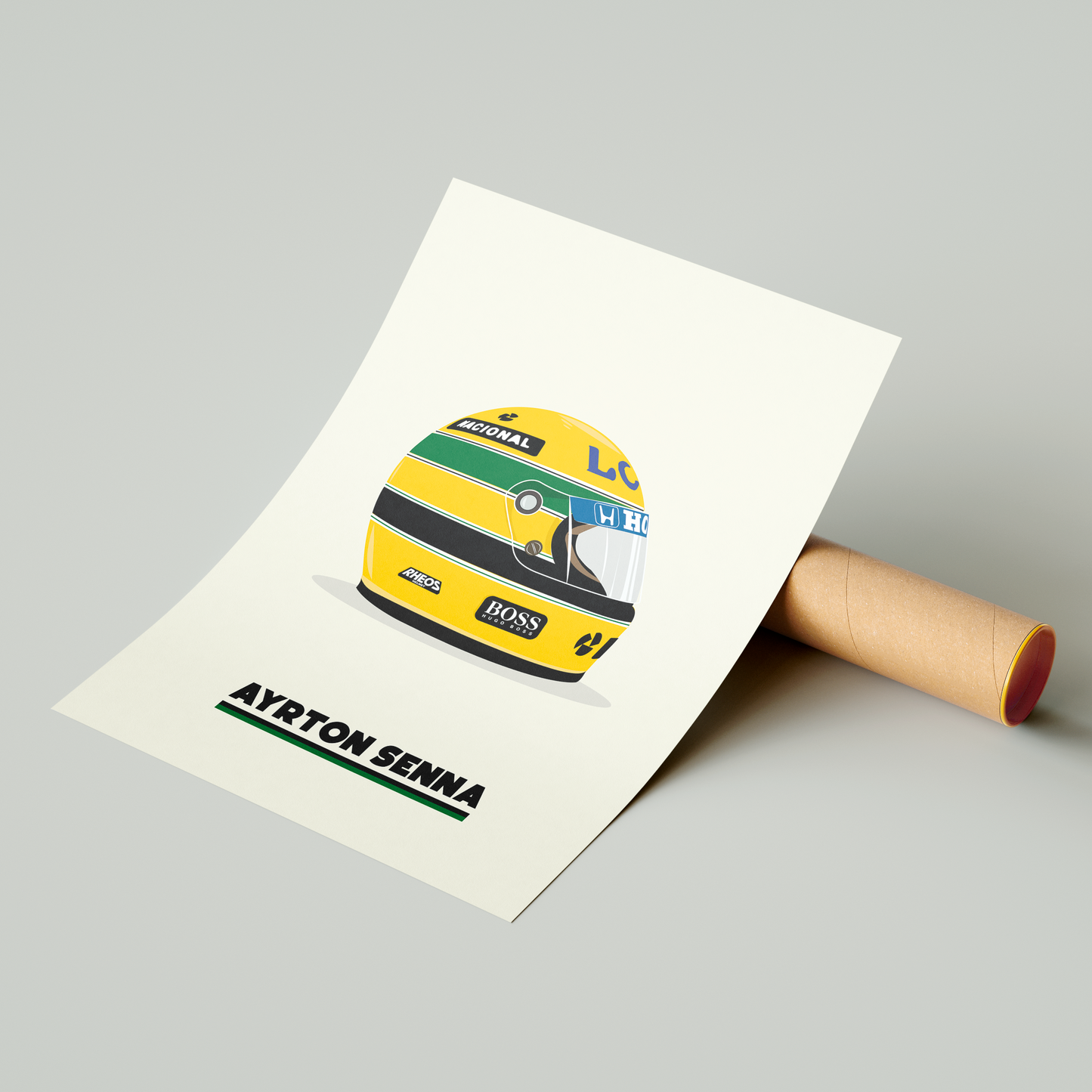 Affiche minimaliste Ayrton Senna