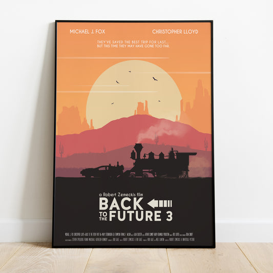Affiche minimaliste "Back to the Future Part III"