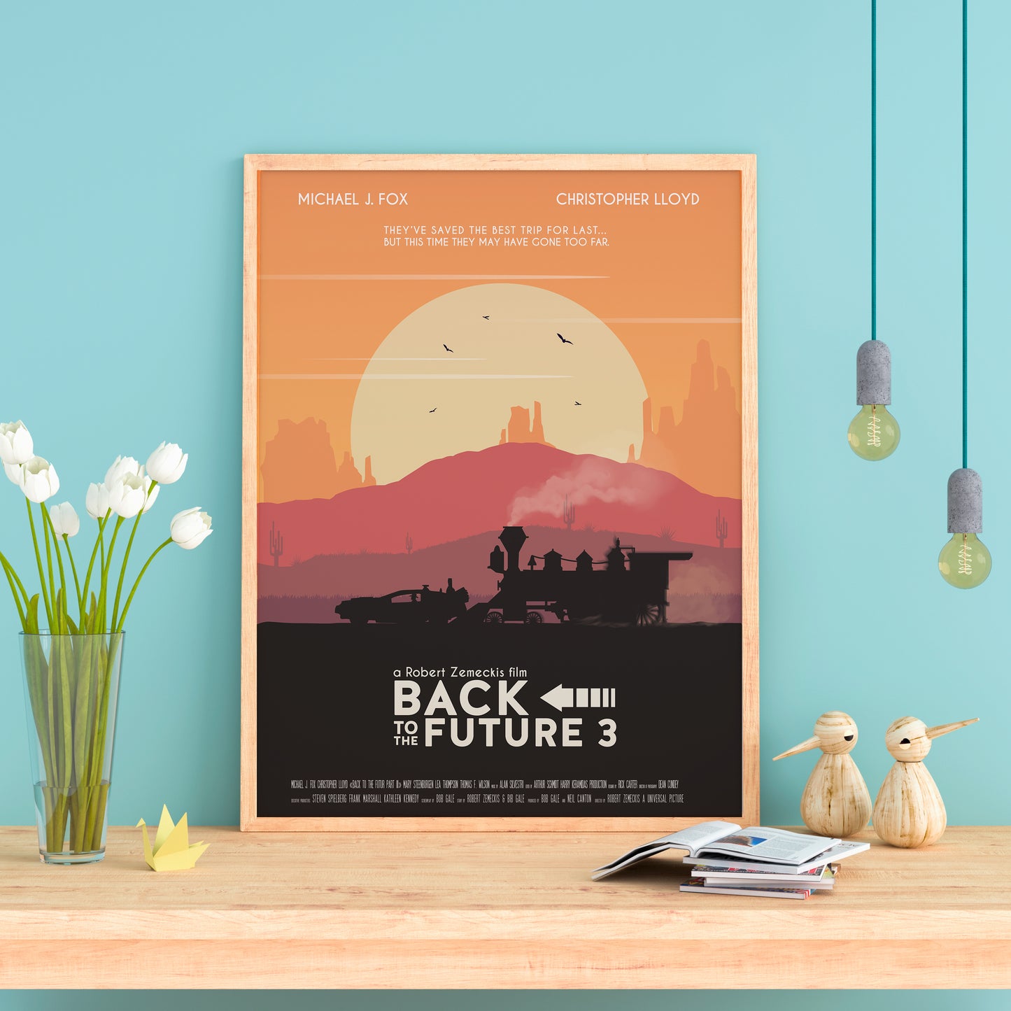 Affiche minimaliste "Back to the Future Part III"