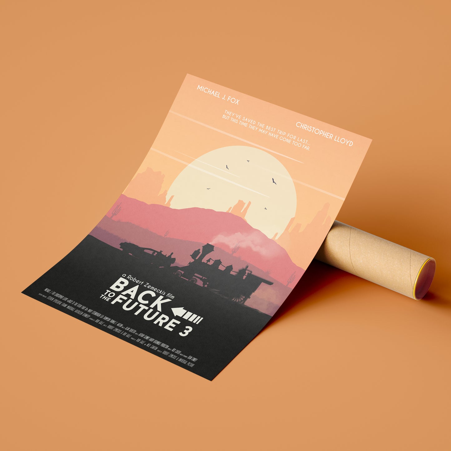 Affiche minimaliste "Back to the Future Part III"