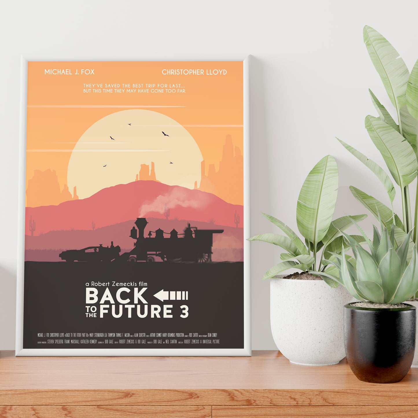 Affiche minimaliste "Back to the Future Part III"