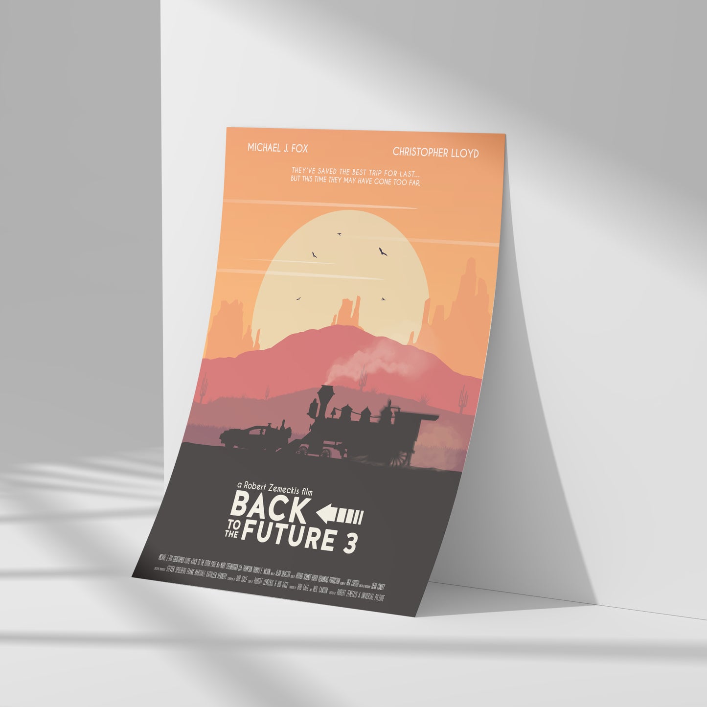 Affiche minimaliste "Back to the Future Part III"