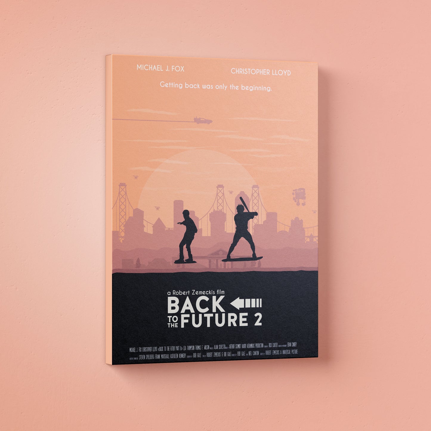 Affiche minimaliste "Back to the Future Part II"