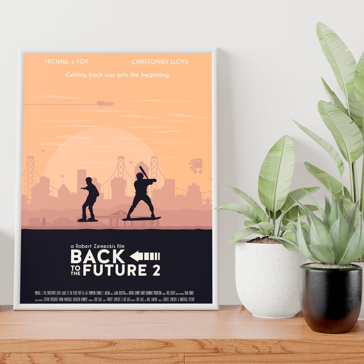Affiche minimaliste "Back to the Future Part II"