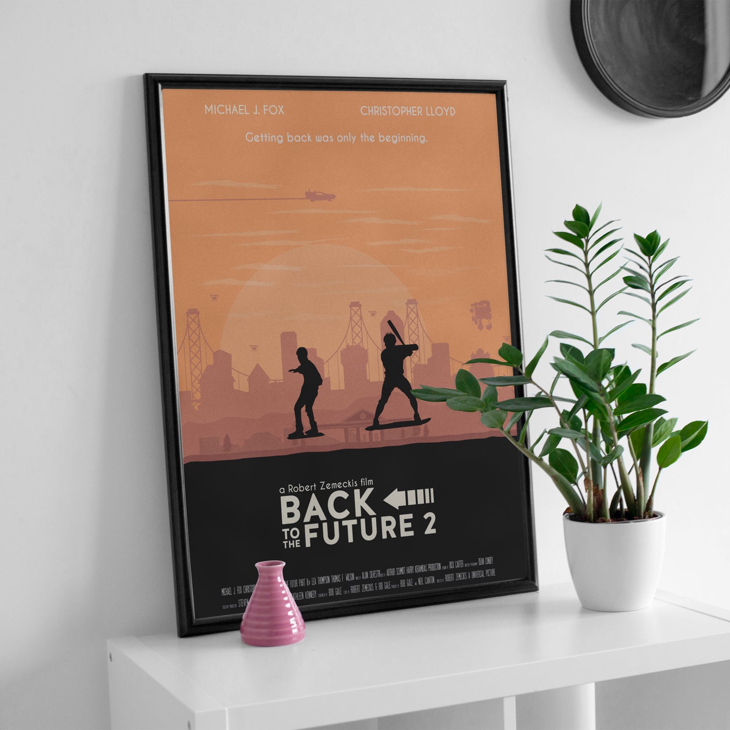 Affiche minimaliste "Back to the Future Part II"