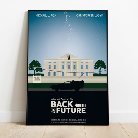 Affiche minimaliste "Back to the Future"
