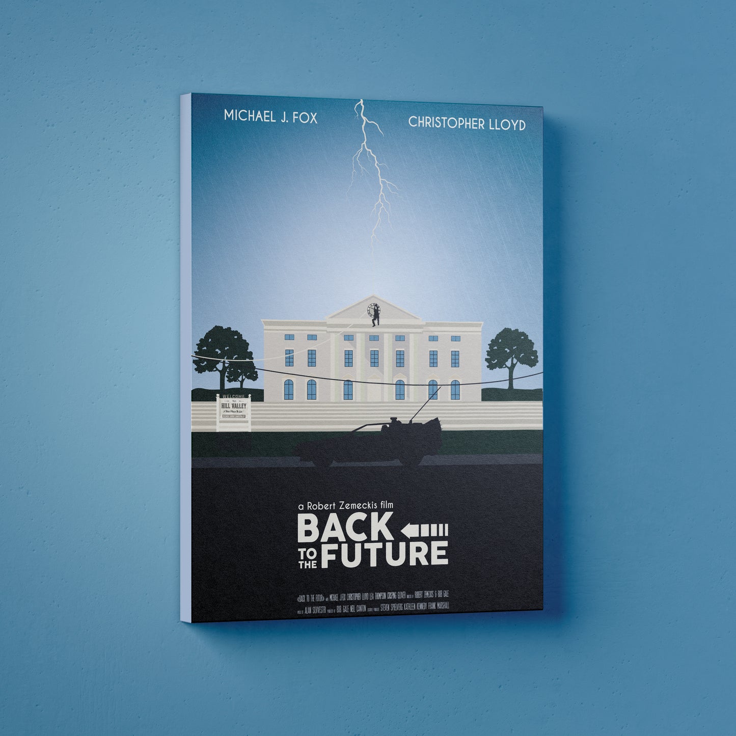 Affiche minimaliste "Back to the Future"