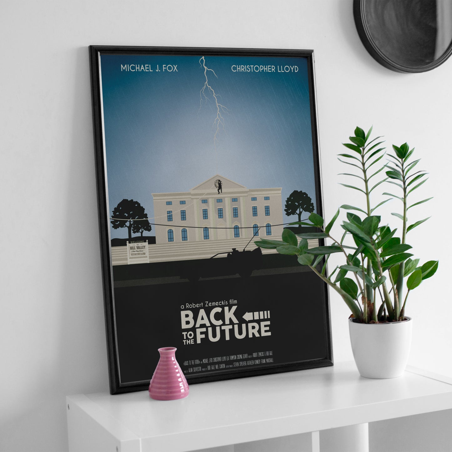 Affiche minimaliste "Back to the Future"