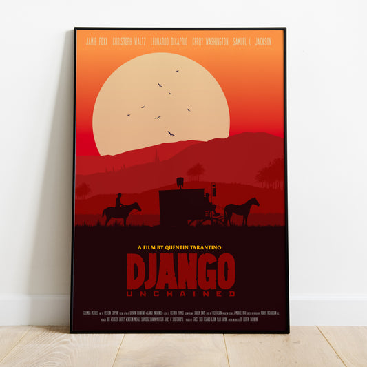 Affiche minimaliste "Django Unchained"