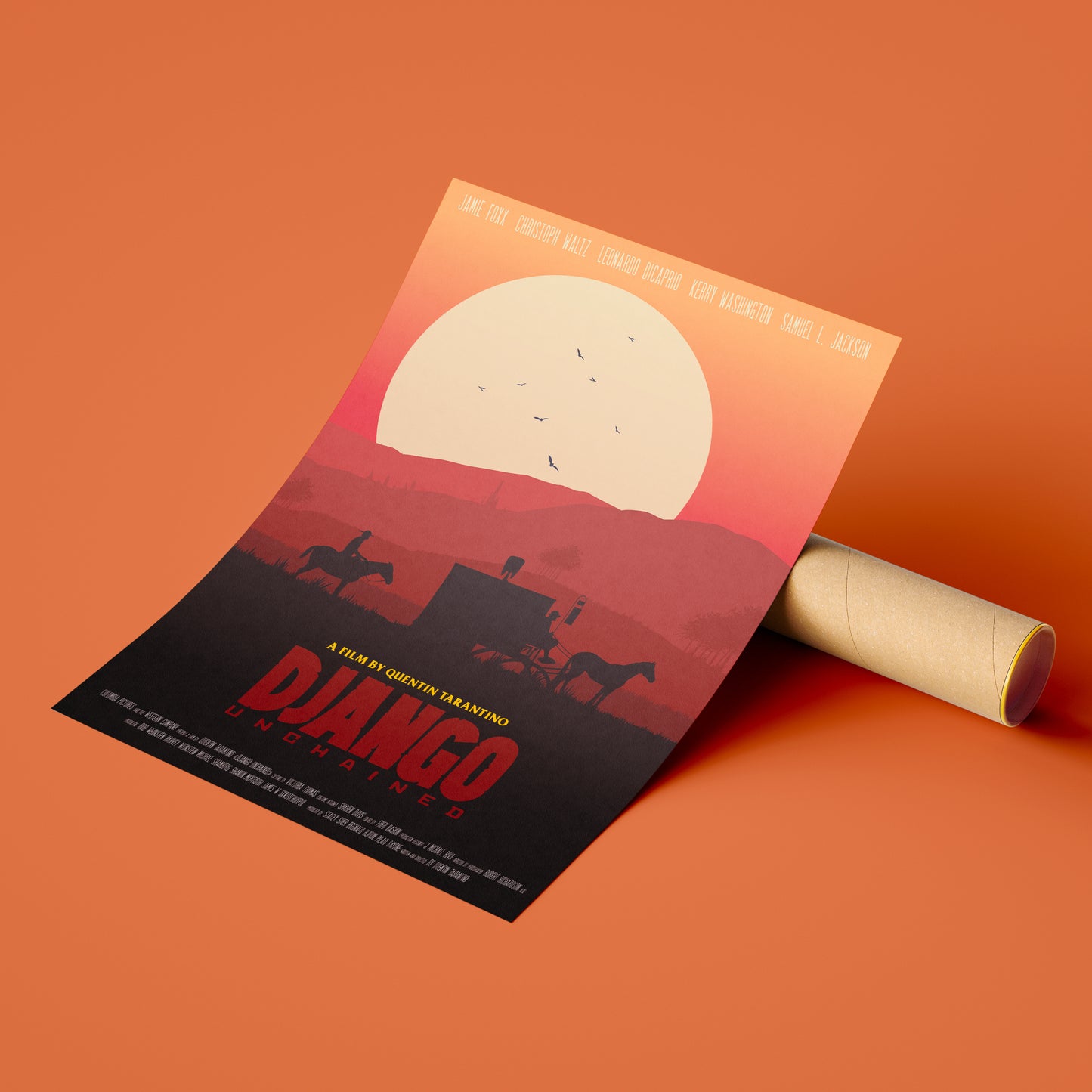 Affiche minimaliste "Django Unchained"