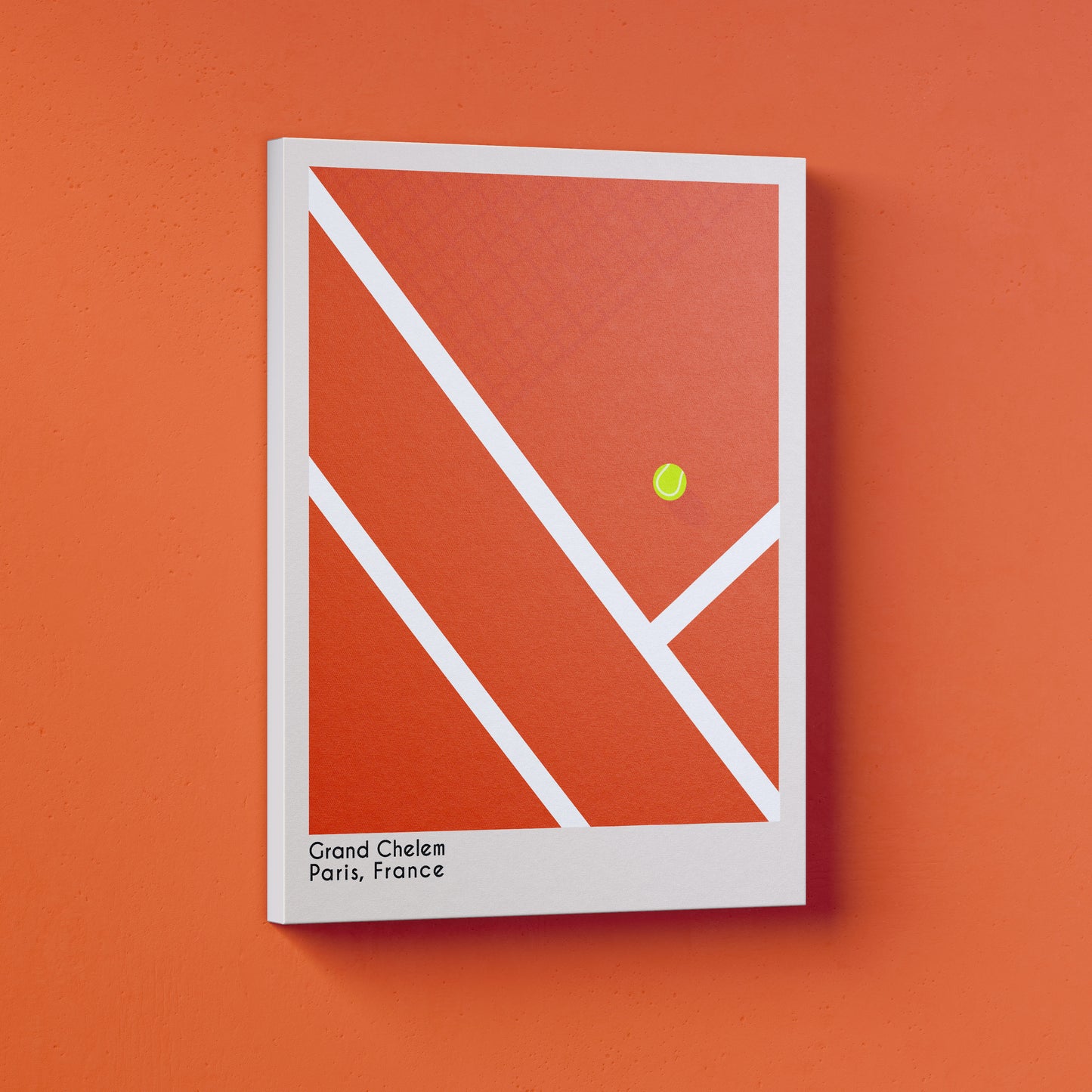 Affiche minimaliste Roland Garros (Grand Chelem Series)