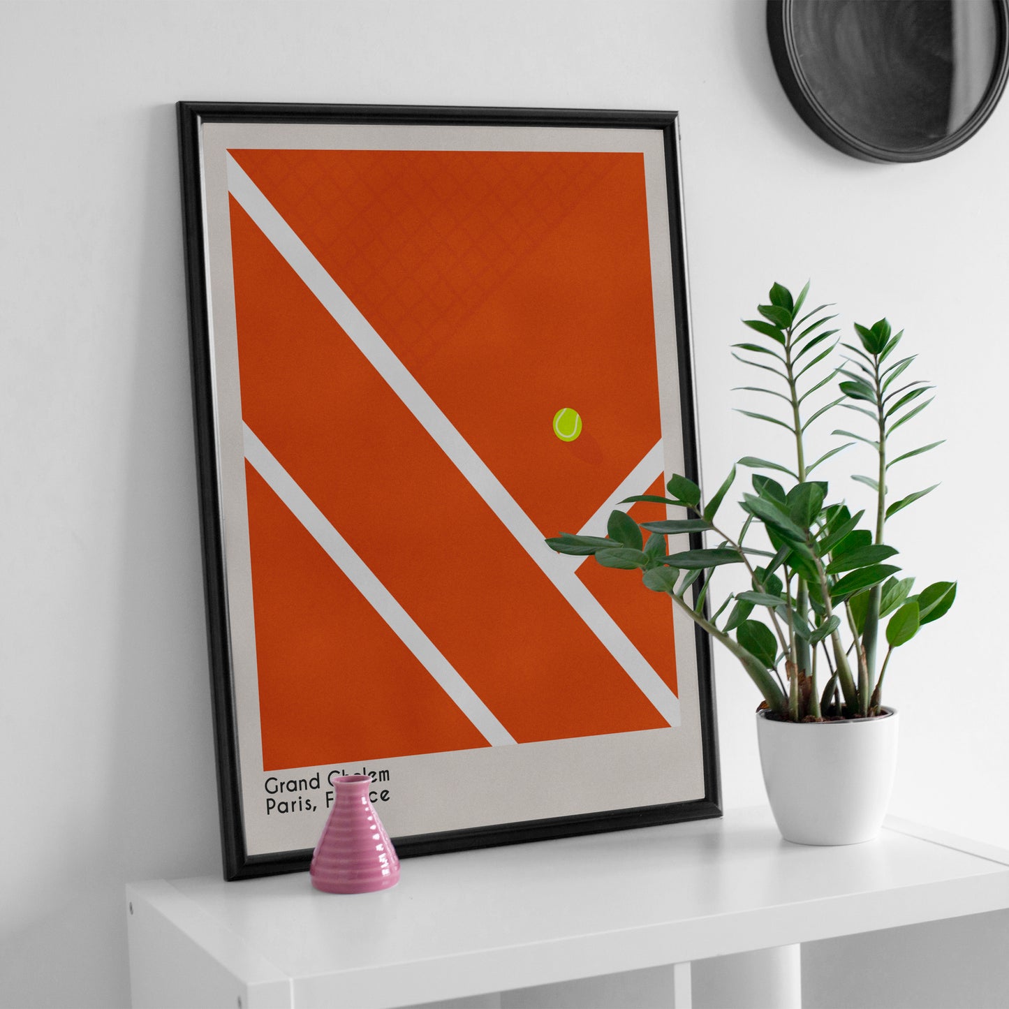 Affiche minimaliste Roland Garros (Grand Chelem Series)