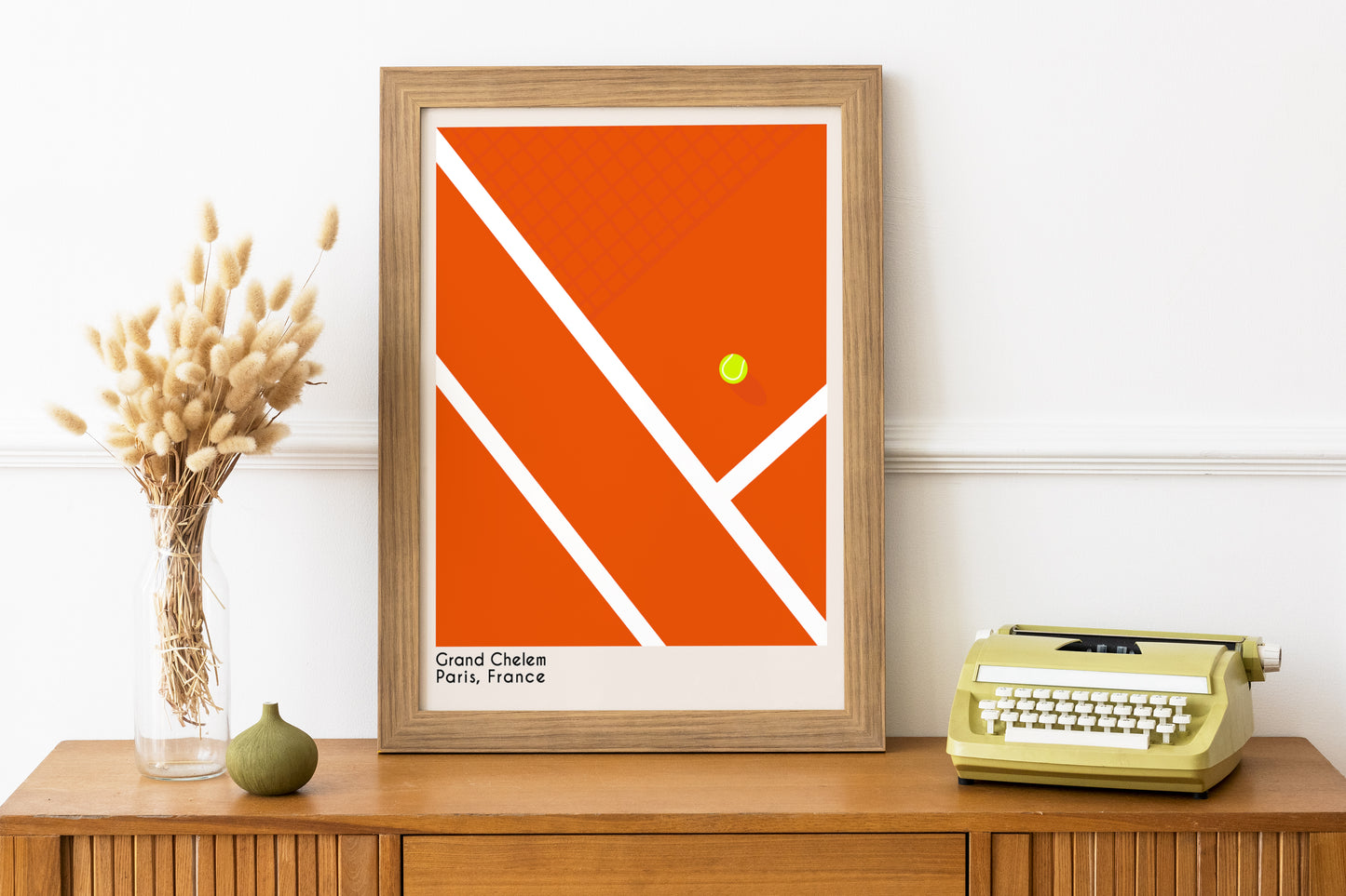 Affiche minimaliste Roland Garros (Grand Chelem Series)
