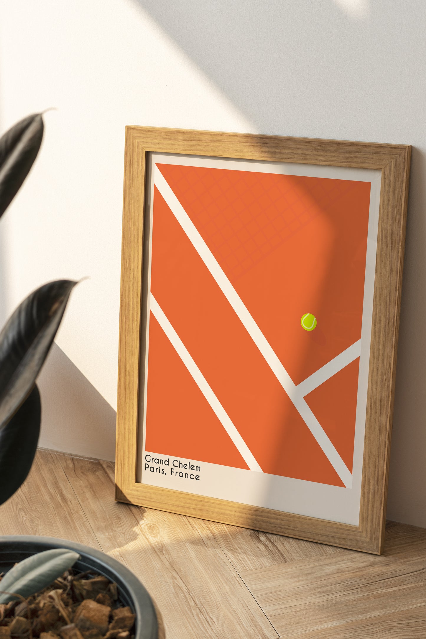 Affiche minimaliste Roland Garros (Grand Chelem Series)