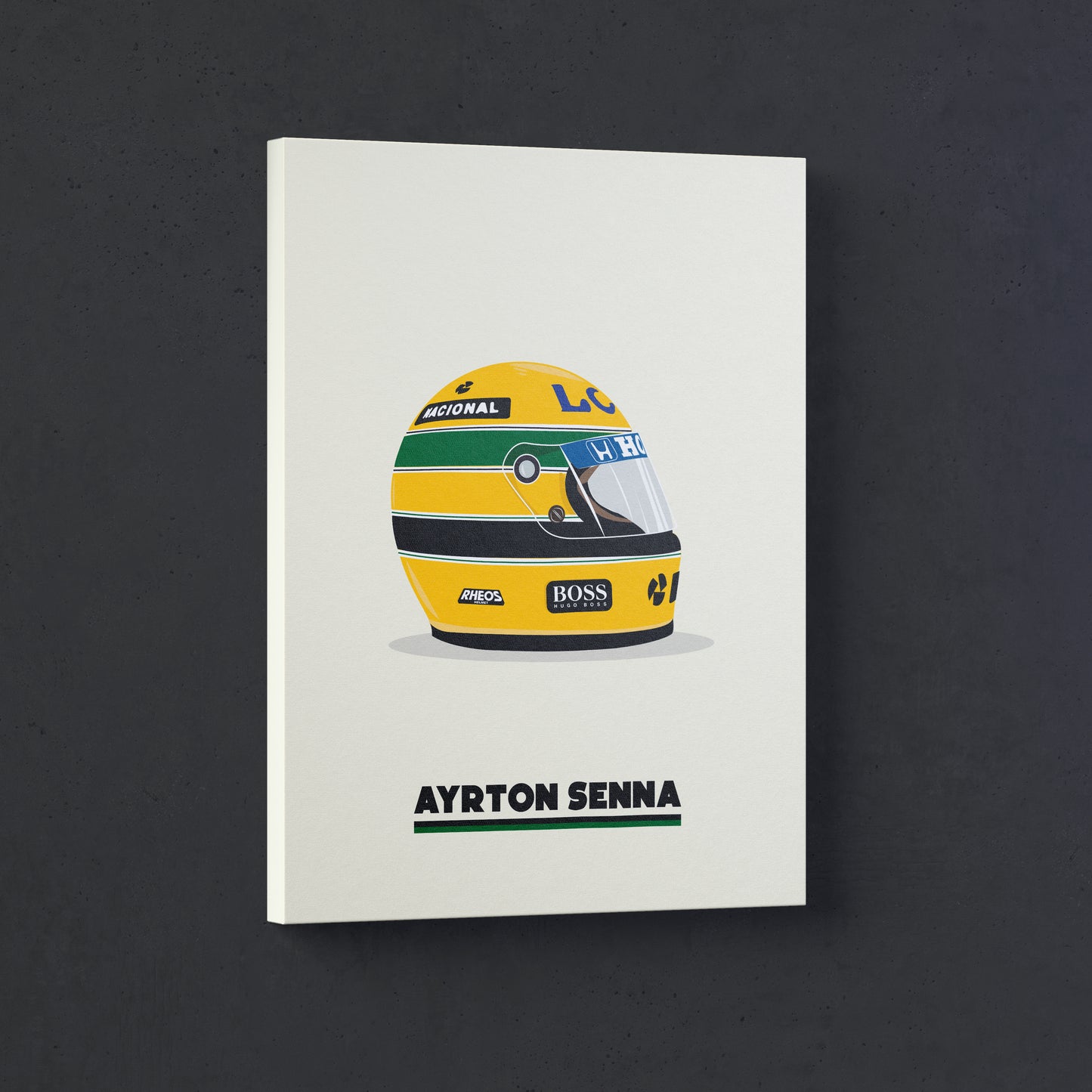 Affiche minimaliste Ayrton Senna