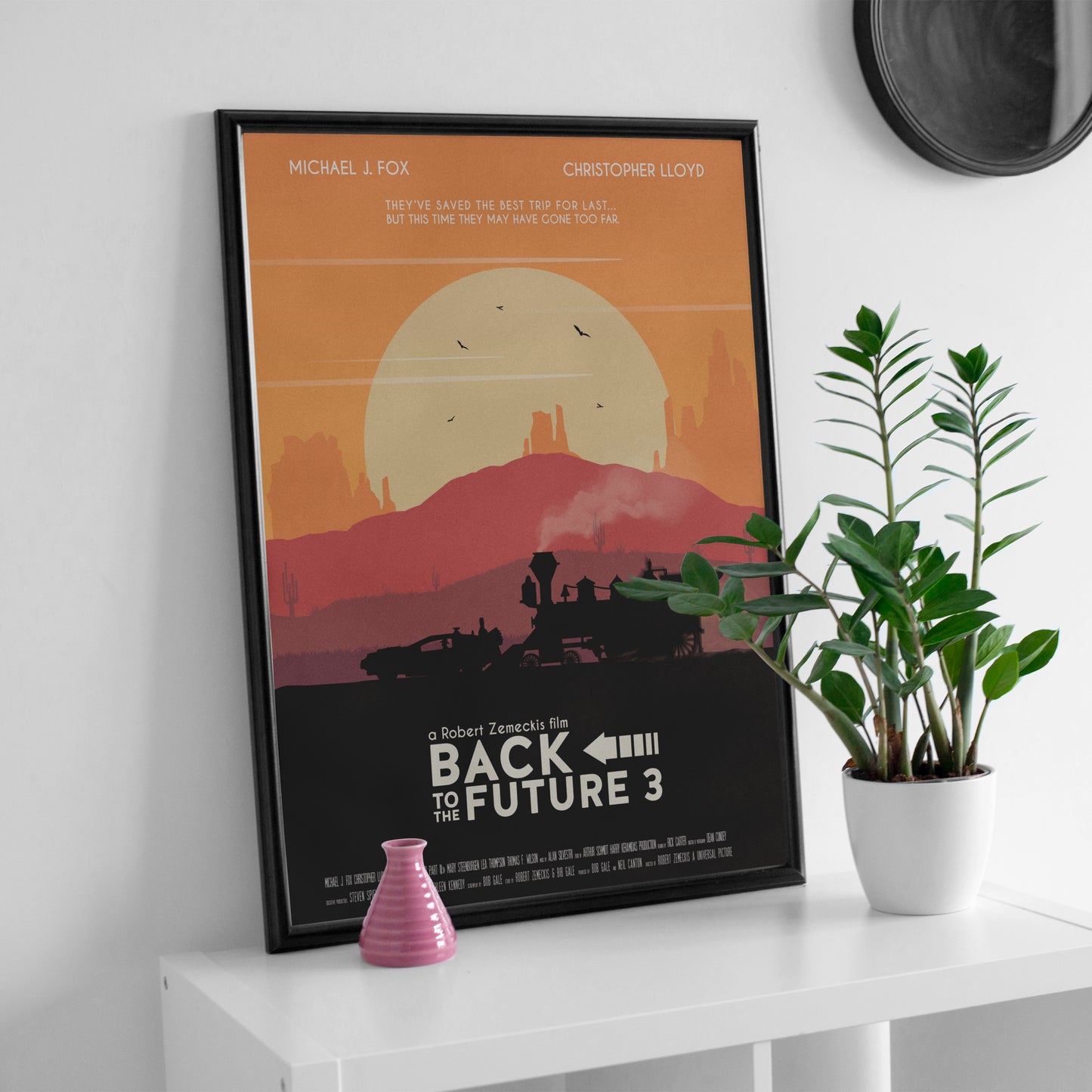 Affiche minimaliste "Back to the Future Part III"