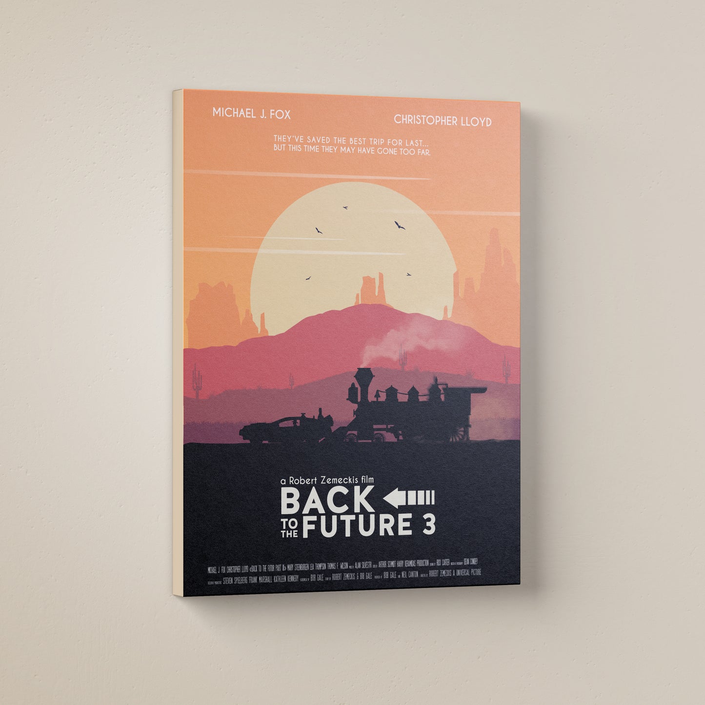 Affiche minimaliste "Back to the Future Part III"