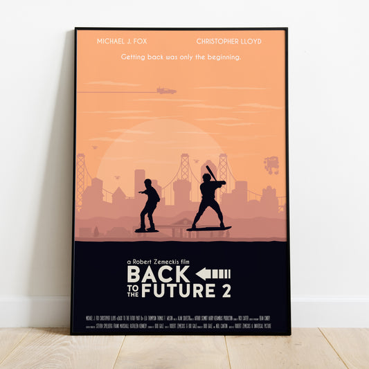Affiche minimaliste "Back to the Future Part II"