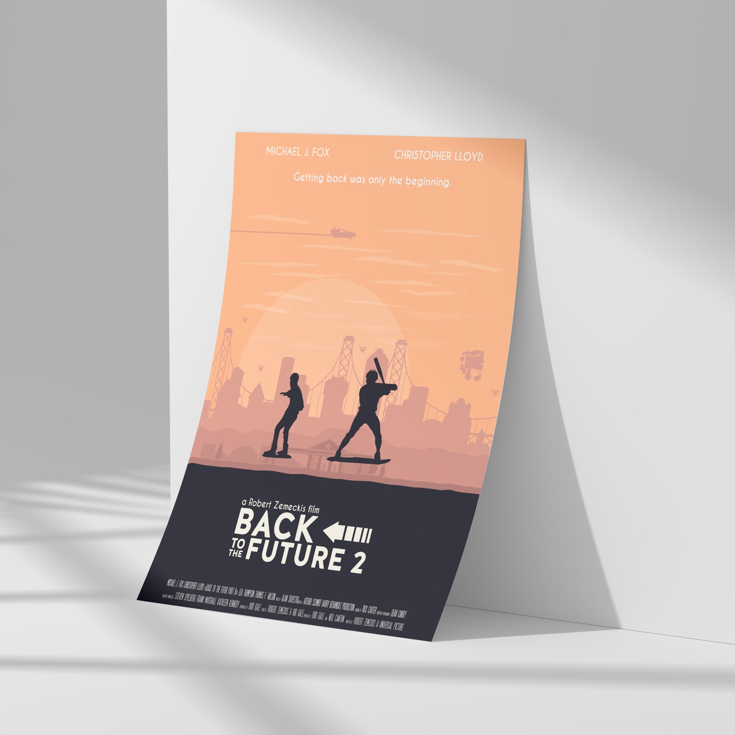 Affiche minimaliste "Back to the Future Part II"
