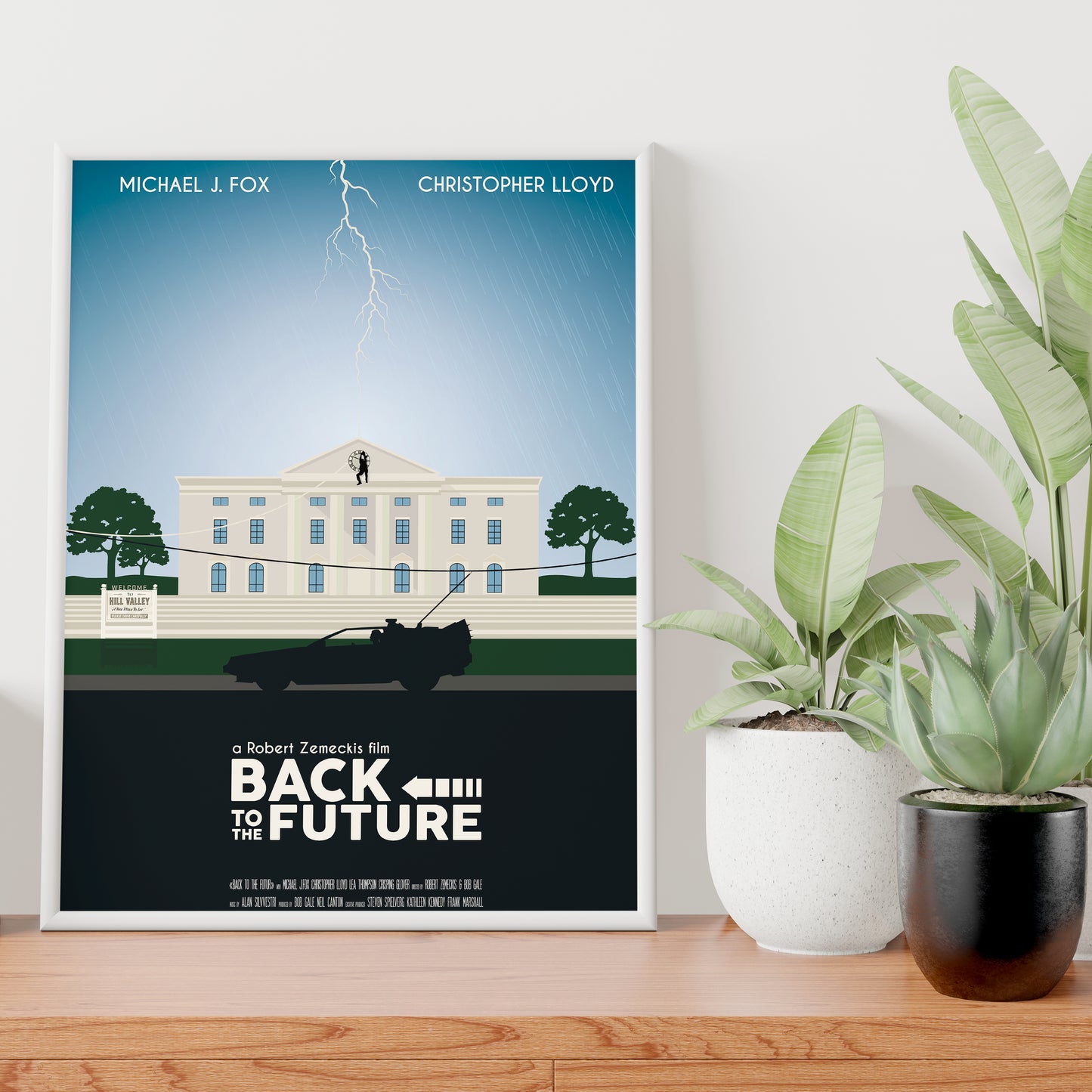 Affiche minimaliste "Back to the Future"