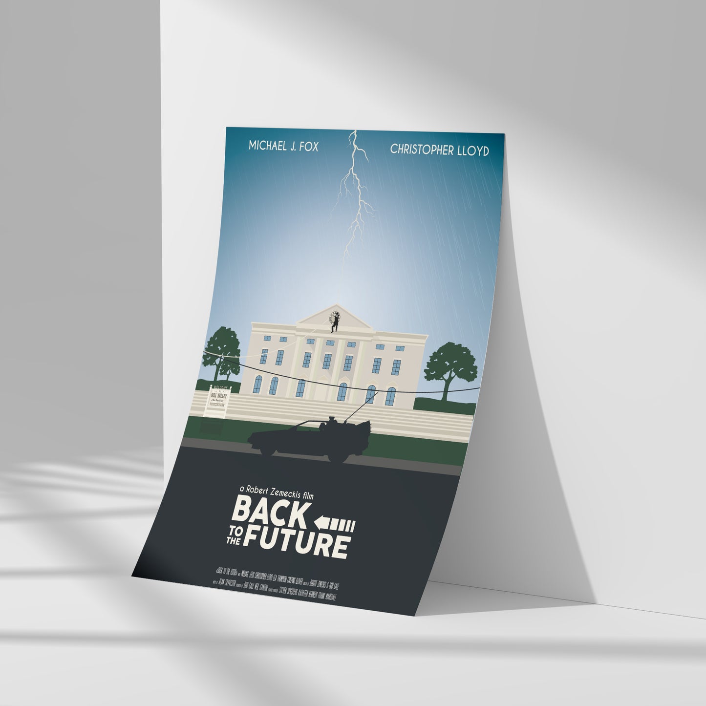 Affiche minimaliste "Back to the Future"