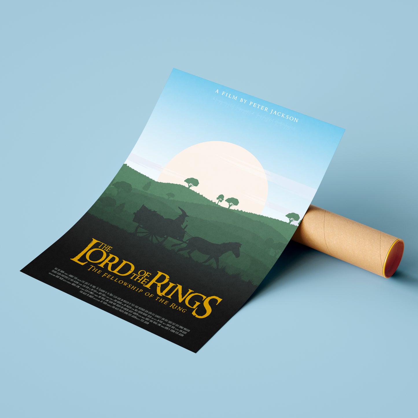 Affiche minimaliste "Lord of the Rings - The Fellowship of the Ring"